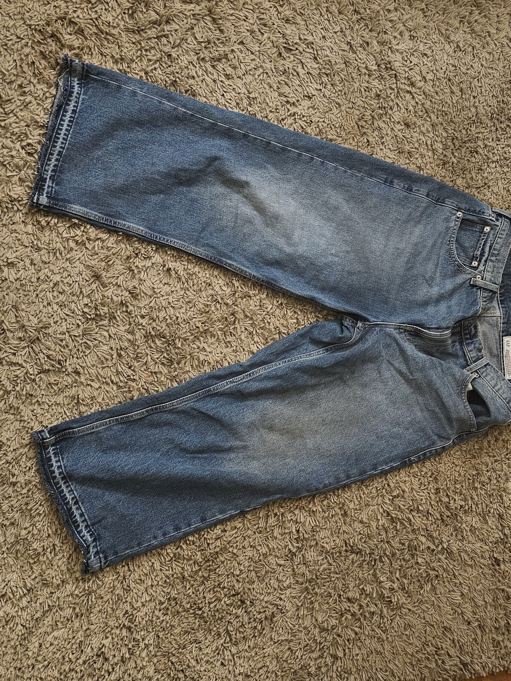 GAP Cropped Wide-Leg Blue Women's Jeans